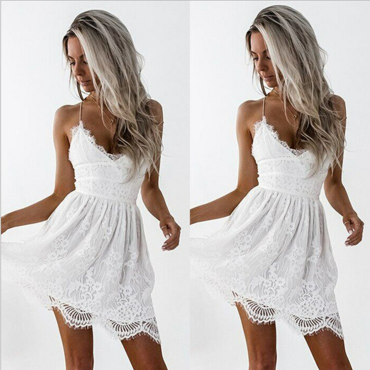 Strappy lace dress