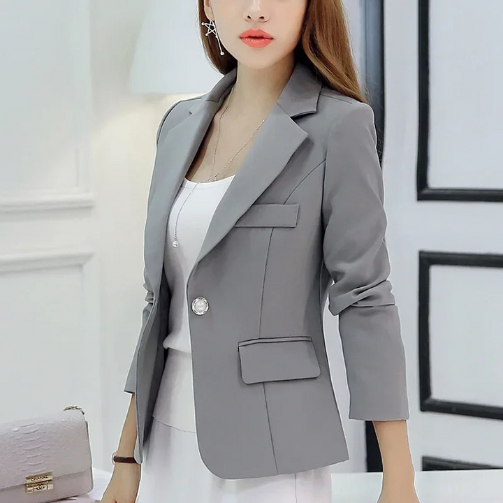 Elegant women's blazer with ankle button fastening