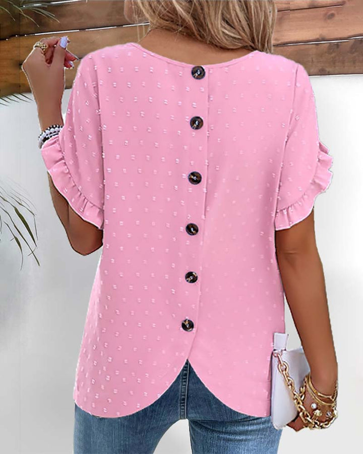 Fashionable short-sleeved jumper for women