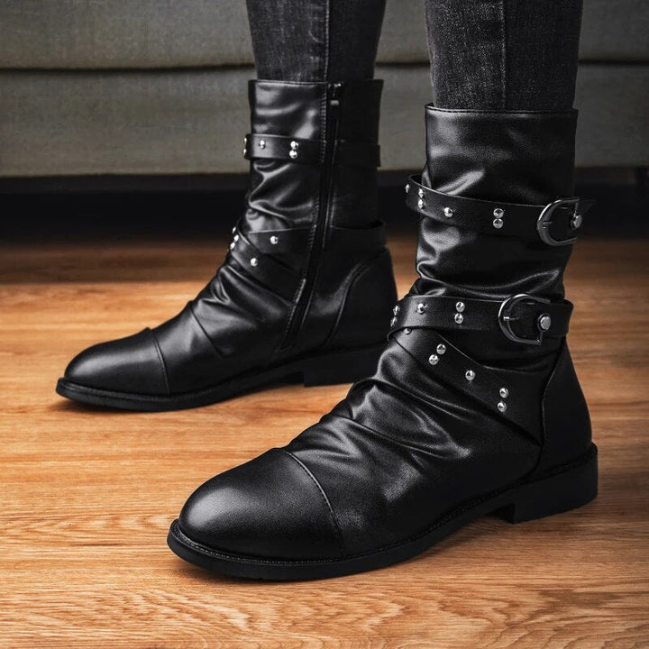 Men's - Vintage Leather Boots - Premium Quality - Stylish Footwear for Every Occasion