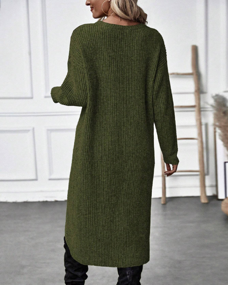 Single-coloured jumper dress