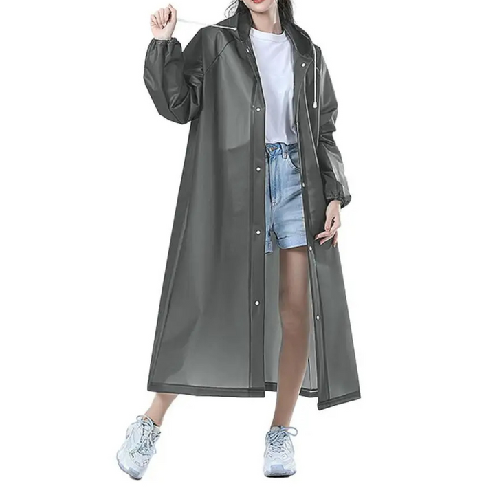 Mackintosh long waterproof transparent with hood