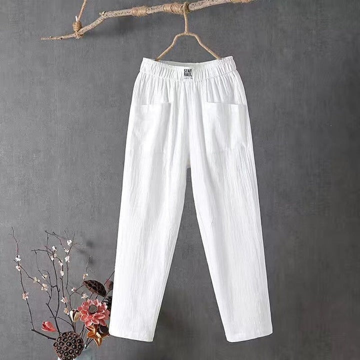 Comfortable Trousers With Elastic Waistband