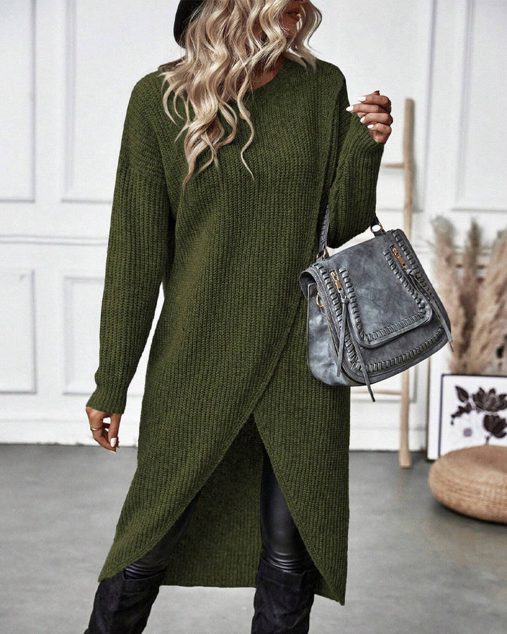 Single-coloured jumper dress