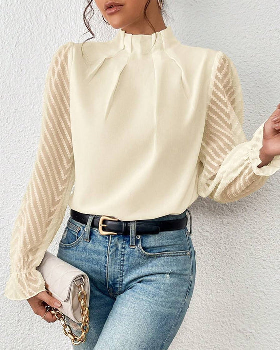 Long-sleeved top in coastal style