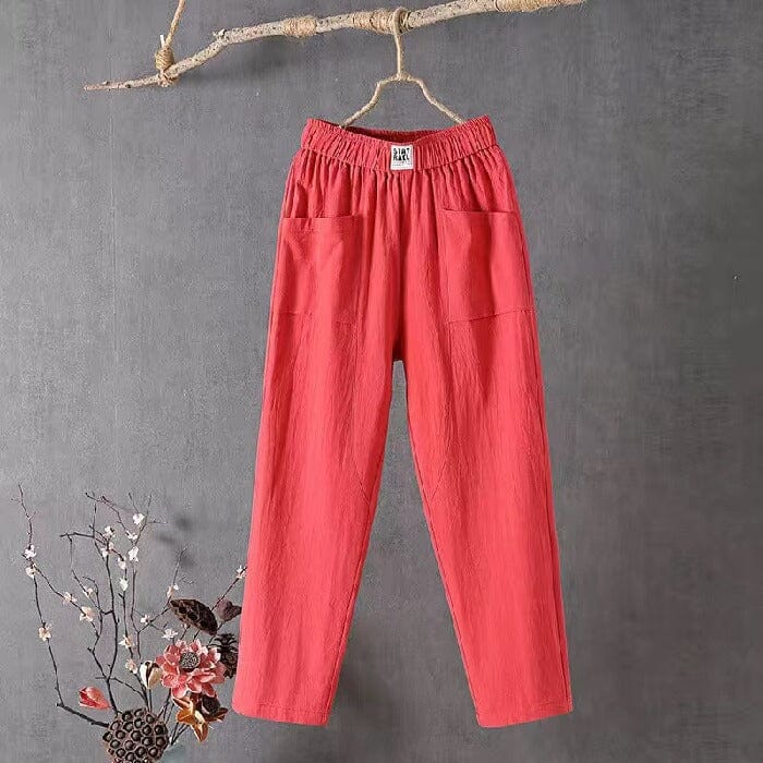 Comfortable Trousers With Elastic Waistband