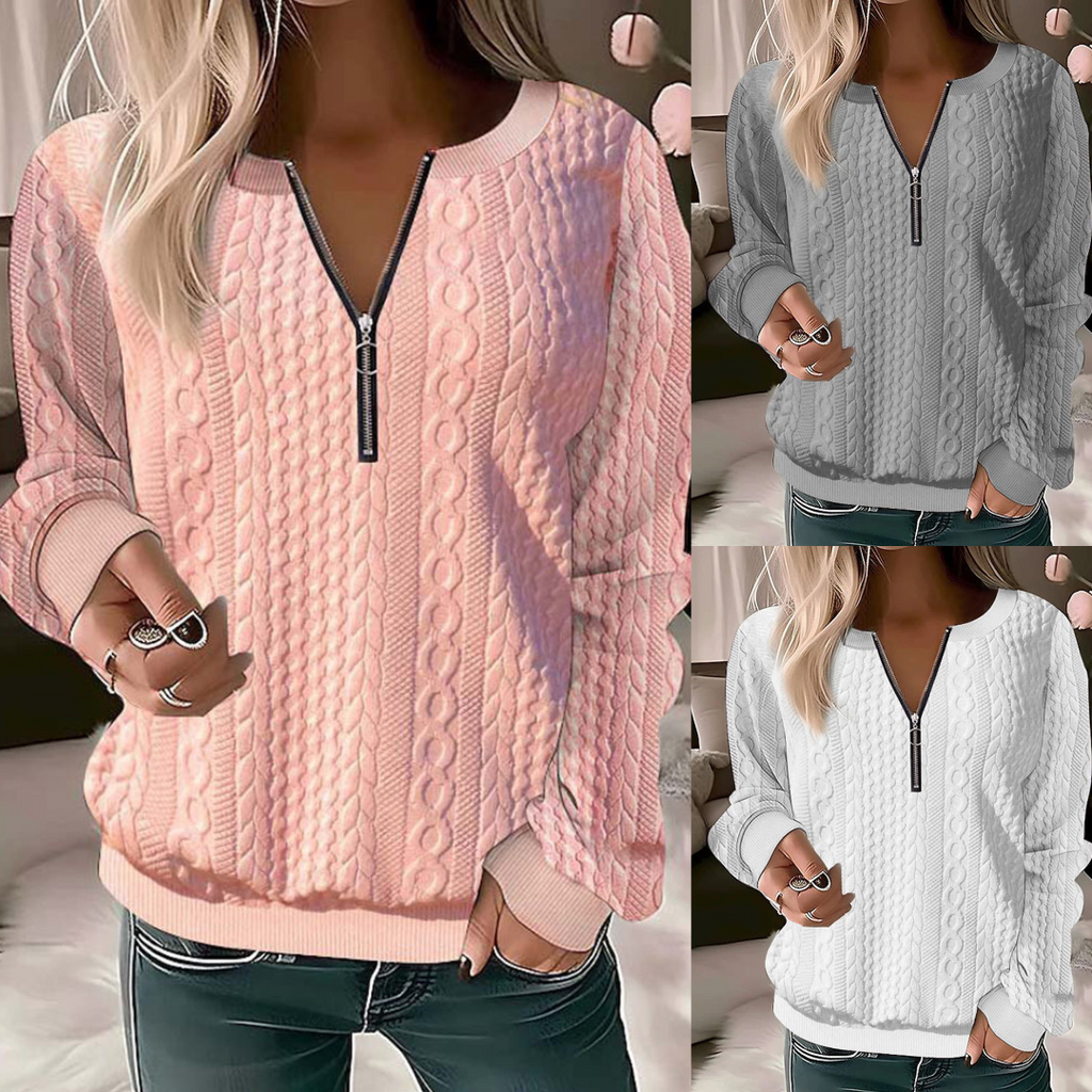Lillie™ Elegant women's jumper with V-neckline