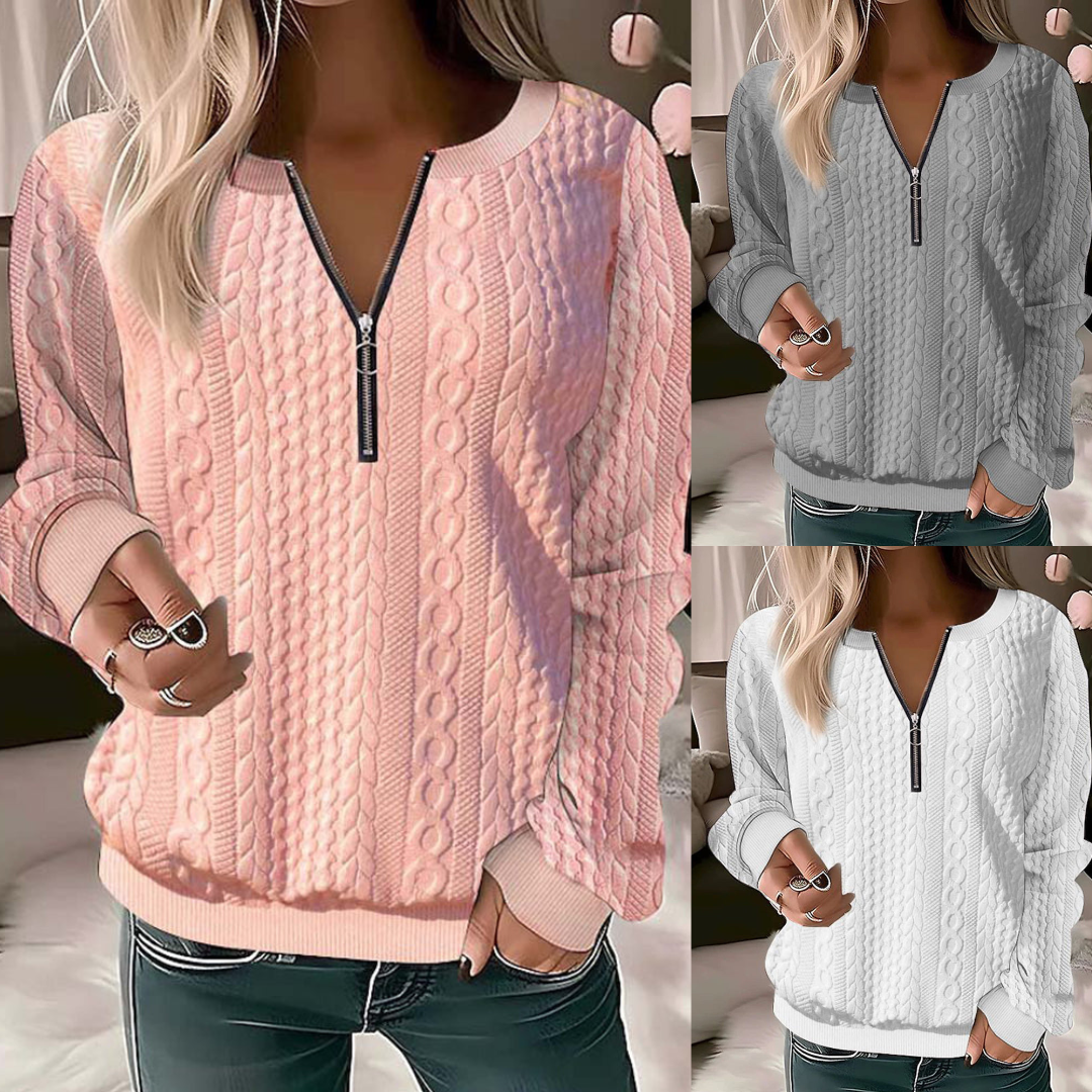Lillie™ Elegant women's jumper with V-neckline