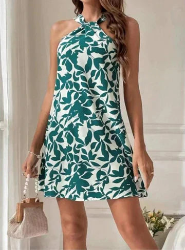 Women's - Sleeveless Mini Dress - Printed Style - Lightweight and Trendy - Perfect for Summer Outings