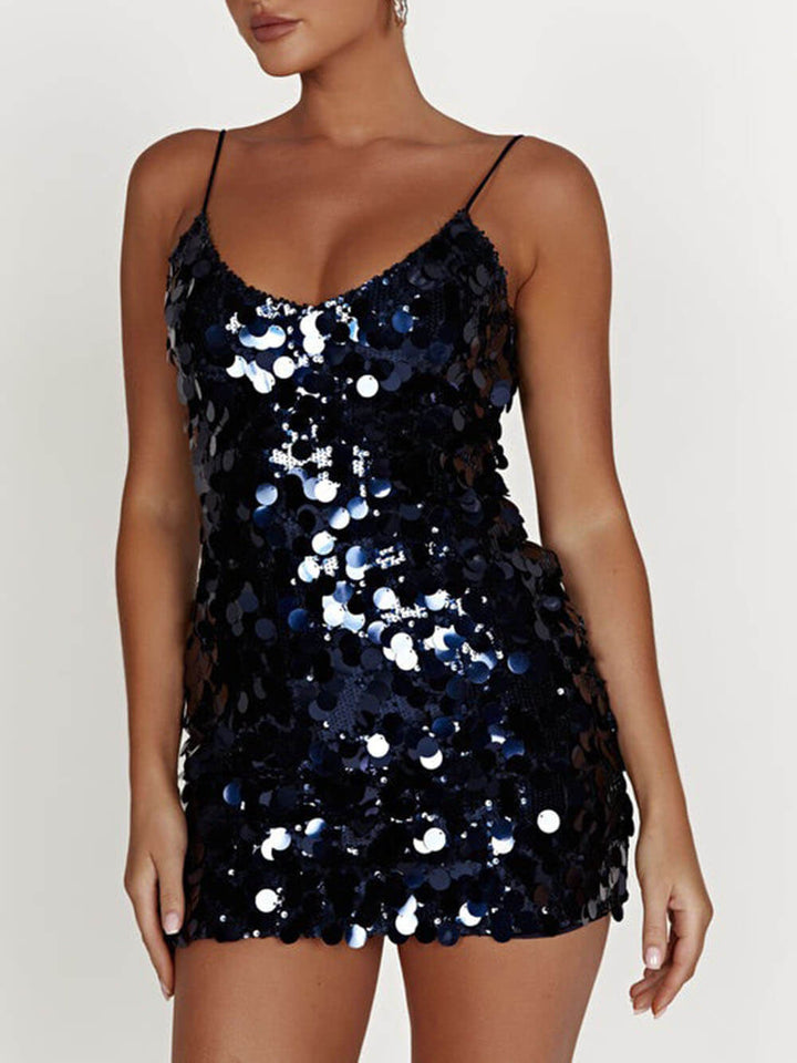 Elegant mini dress with sequins