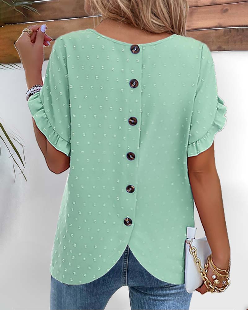 Fashionable short-sleeved jumper for women