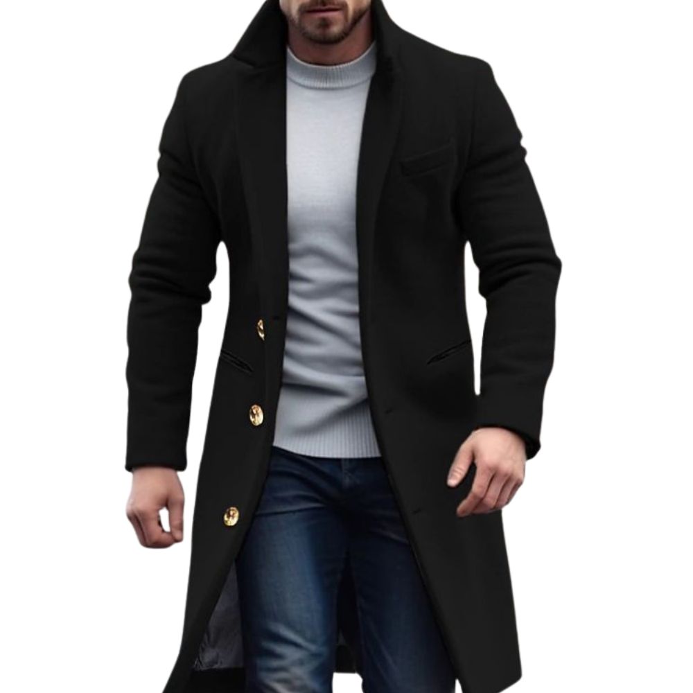 Men - Trench Coat - Buttoned - All-Season Style