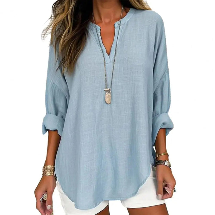 Elegant and comfortable blue blouse