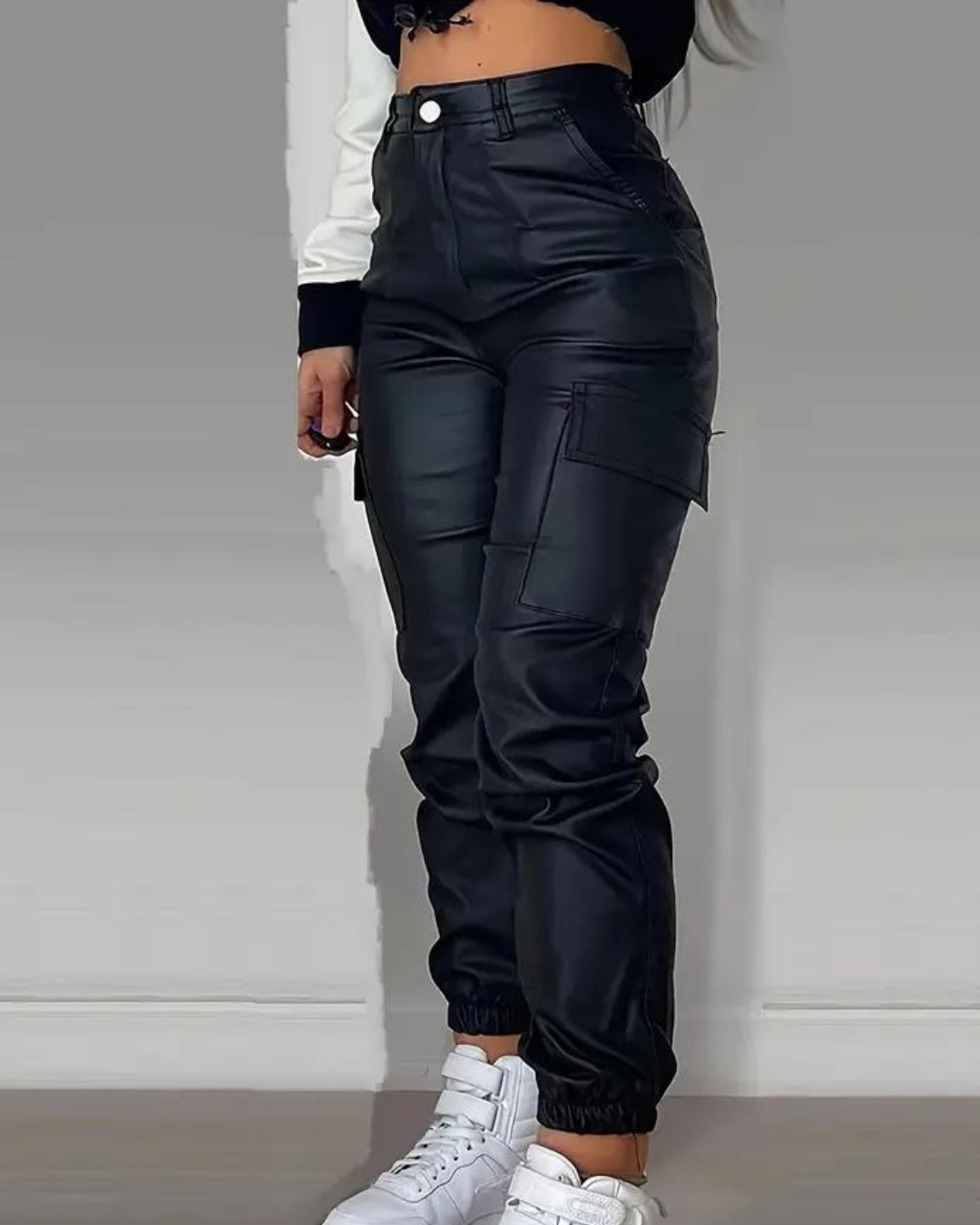 Lizzy™️ | Cargo leather trousers