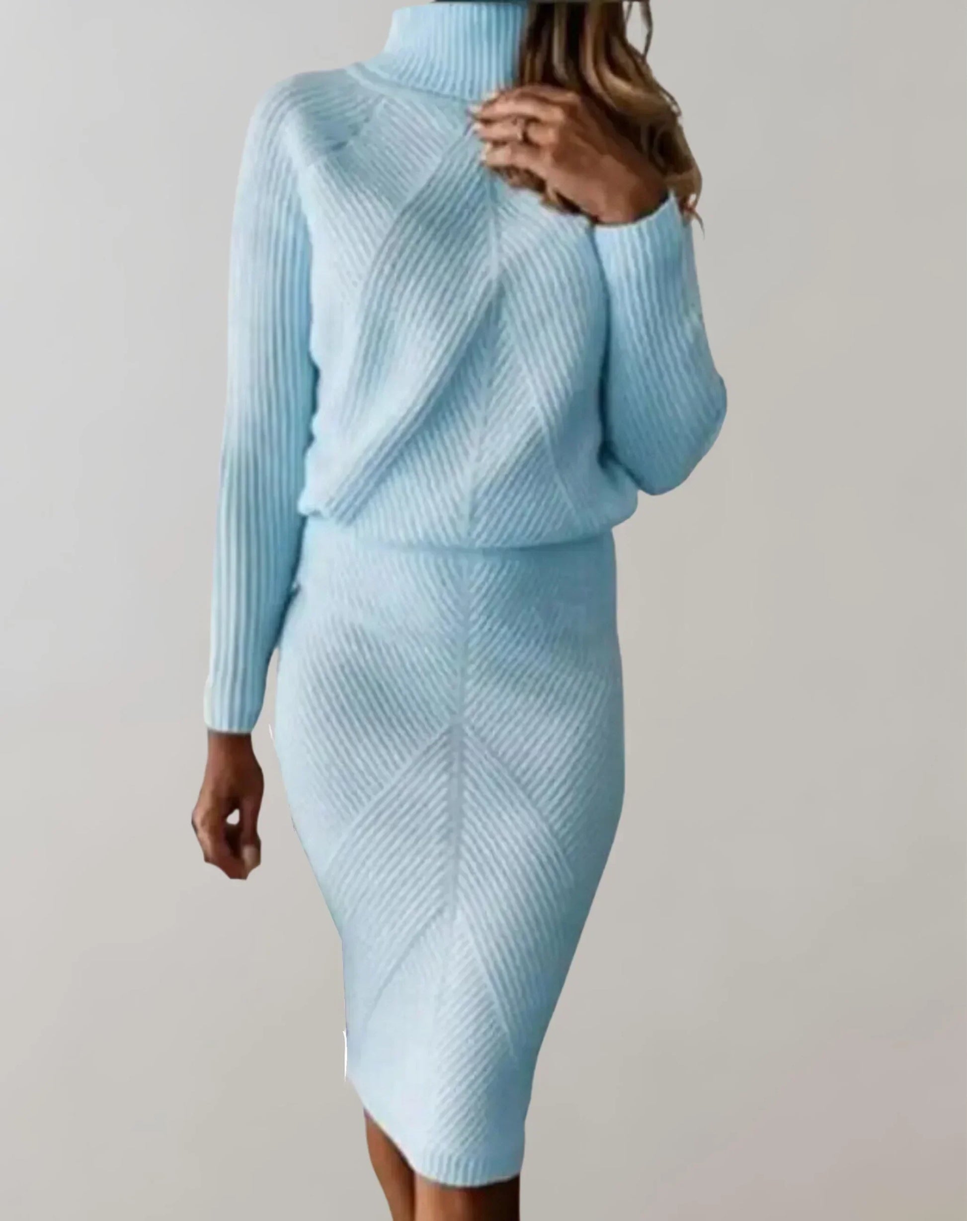 Women's - Two-Piece Slim Fit Set - Ribbed Knit