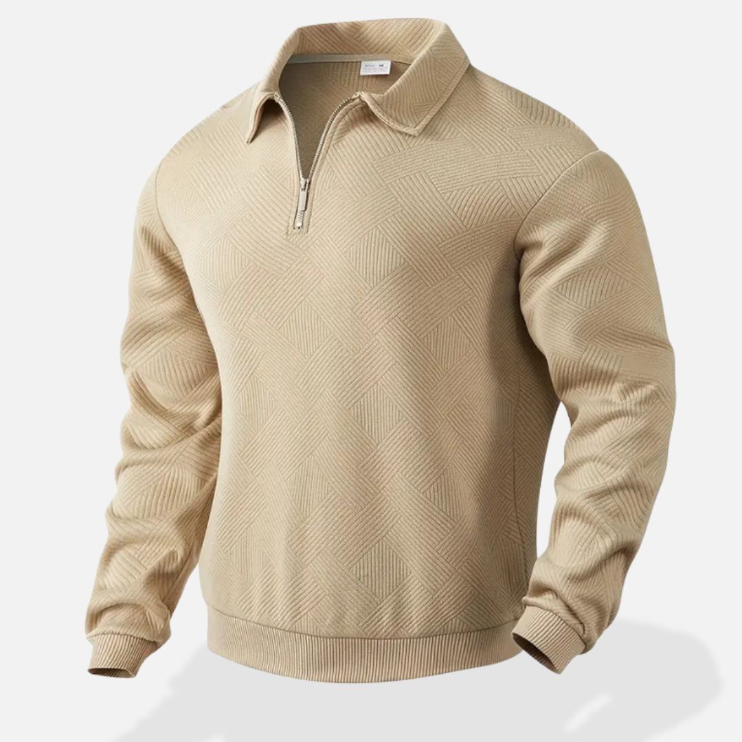 Men's - Half-Zipper Sweater - Soft Knit Material - Versatile Casual Style for Every Occasion