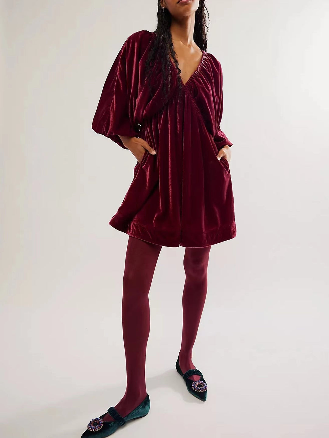 Velvet mini dress