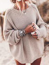 Loose Fit Women's Sweater, Casual Autumn Pullover