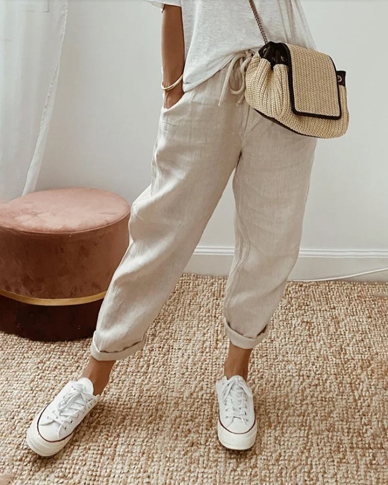 Elegant cotton trousers