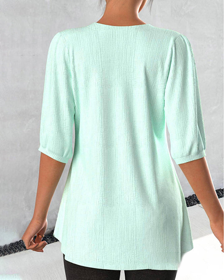 Mint green Lace Blouse