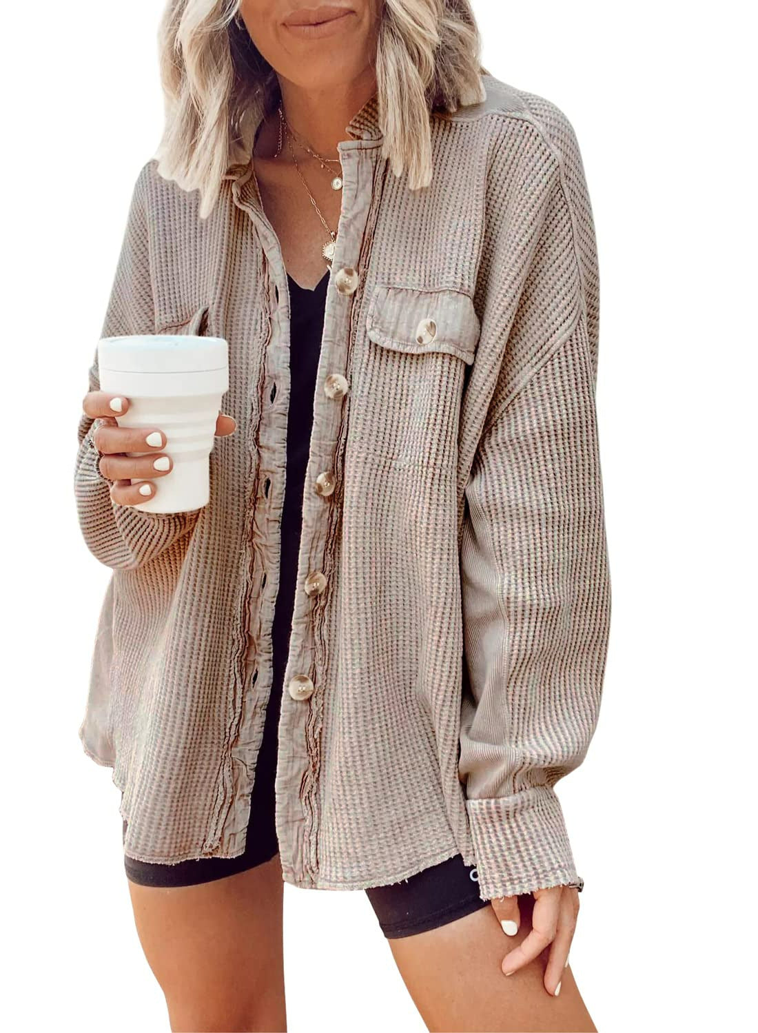 Margot™ shirt jacket with button placket