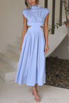 Pleated maxi dress for women