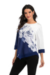 Stylish loose blouse with irregular hemline