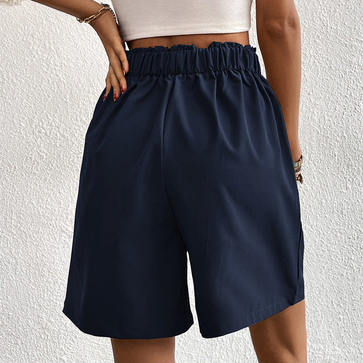 Leisure ladies high waist wide leg shorts fashion