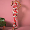 Pleated Slim Fit Slim Spaghetti Strap Maxi Dress