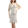 Women's - Elegant Glittering Evening Dress - Stunning Sparkle - Perfect for Formal Events - Women's Fashion