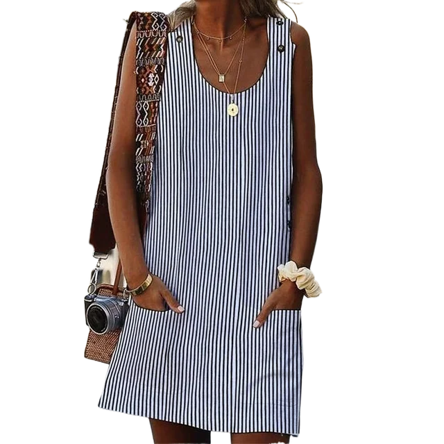 Casual striped summer dress