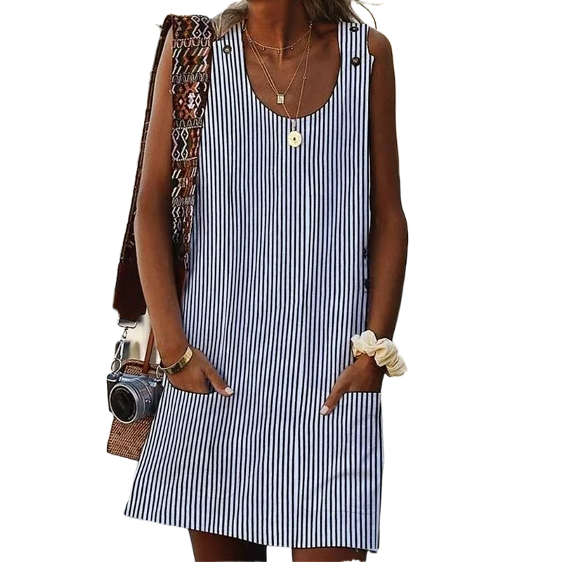 Casual striped summer dress