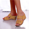 Comfortable summer sandals with wedge heel and fish mouth design