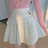 Pleated A-line skirt