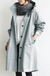 Casual trench coat - long coat with hood