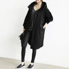 Casual trench coat - long coat with hood