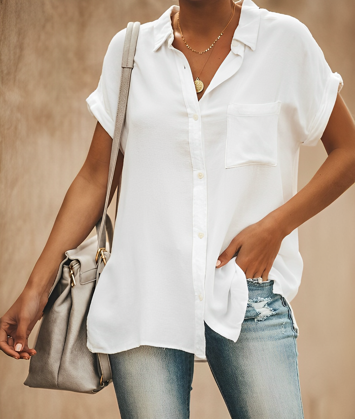 Women's - Lightweight Minimalist Shirt - Breathable Fabric - Perfect for Everyday Wear