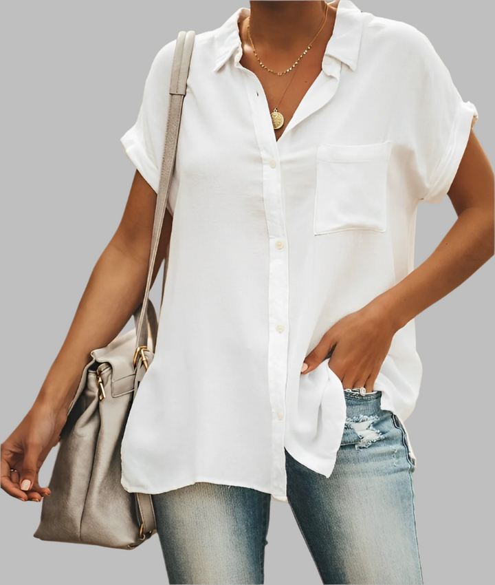 Women's - Lightweight Minimalist Shirt - Breathable Fabric - Perfect for Everyday Wear