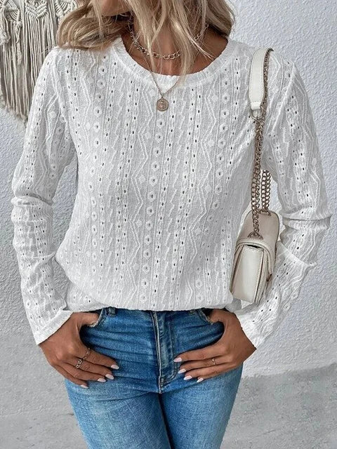 Solid long-sleeved shirt