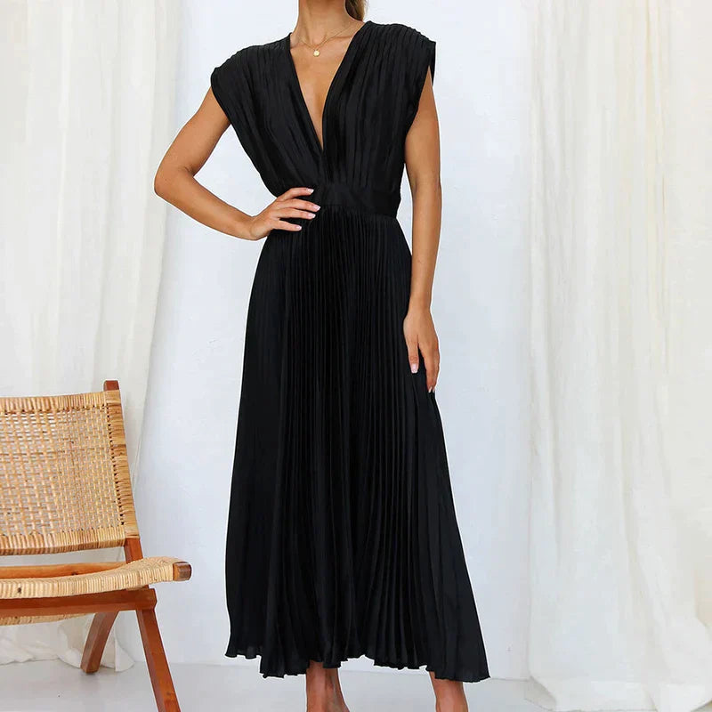 Chic pleated maxi