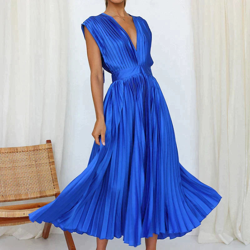 Chic pleated maxi