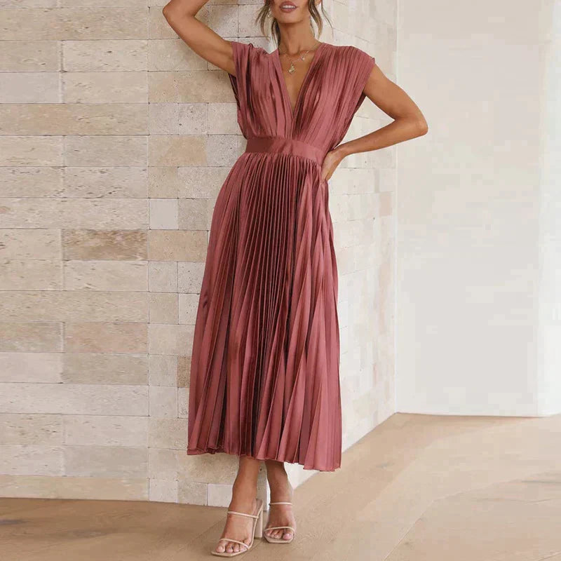 Chic pleated maxi