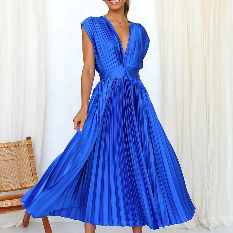 Chic pleated maxi