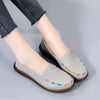 Fashionable leather moccasin flats