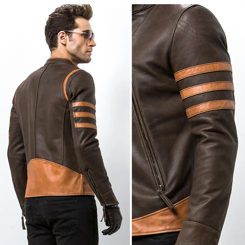 Zip Leather Jacket Wolverine