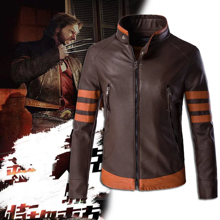 Zip Leather Jacket Wolverine