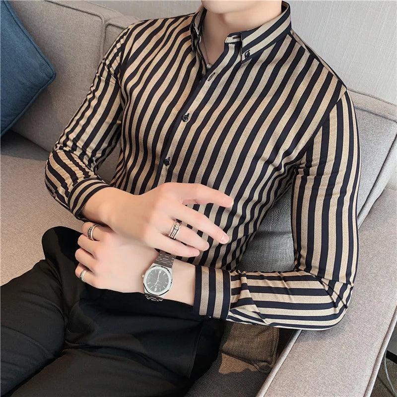 Vertical stripe shirt