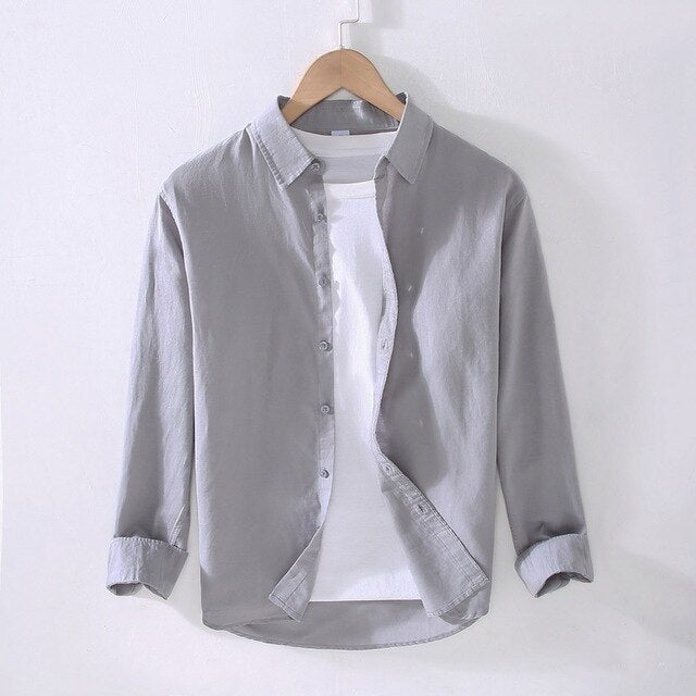 Summer shirt in cotton and linen