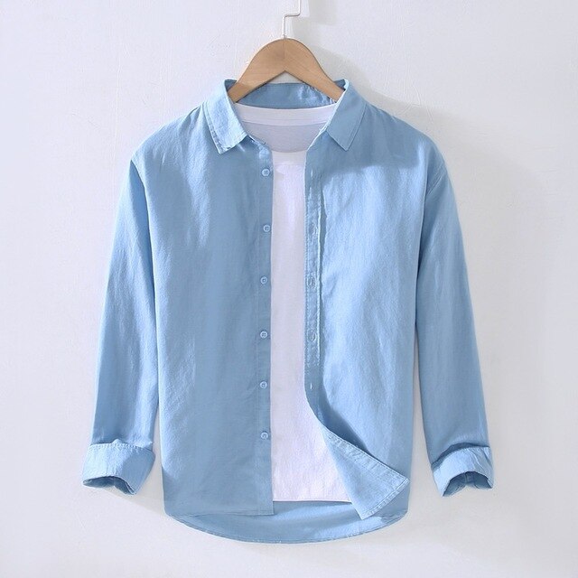 Summer shirt in cotton and linen