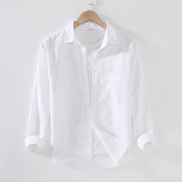 Summer shirt in cotton and linen